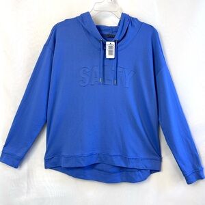 NWT Anybody “Salty” Blue French Terry Pullover Hoodie Sweatshirt / Medium
